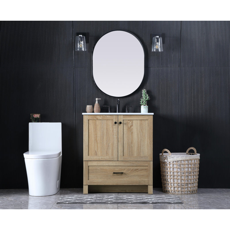 Winston Porter 30 Inch Single Bathroom Vanity In Mango Wood | Wayfair